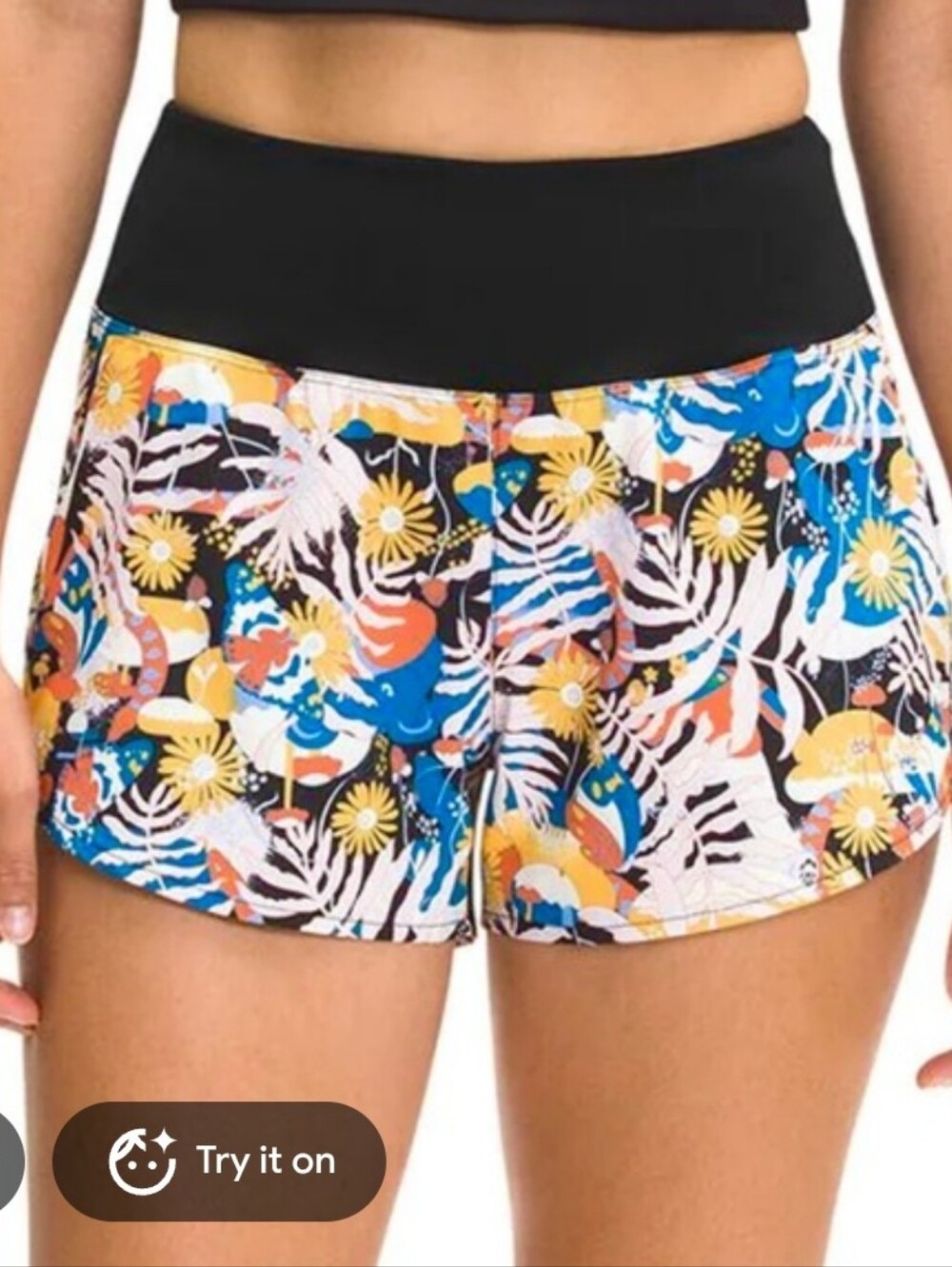 The North Face Women's Floral Print Athletic Shorts - Pink, Blue, Yellow